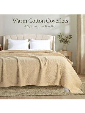 Threadmill Luxury Cotton Blanket for King Size Bed All-Season Cozy 100% Cotton